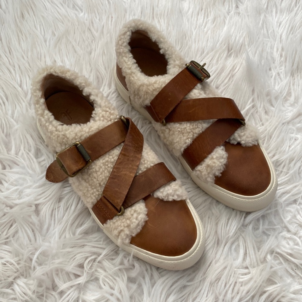 Frye Gia Sheepskin Sneakers size 44-W